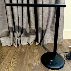 Sleek Adjustable Black LED Table Lamp
